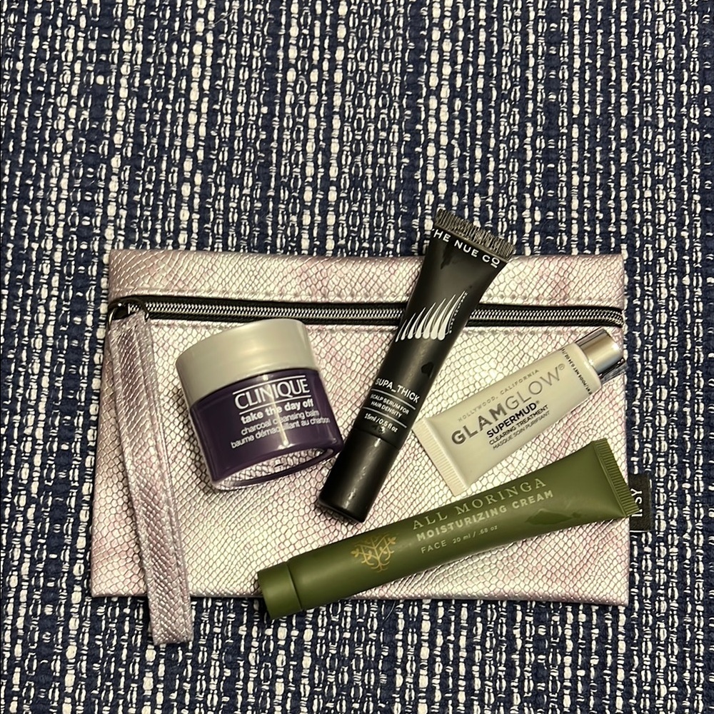 Ipsy glam bag, Clinique, Glam Glow, All Morninga, The Nu Co